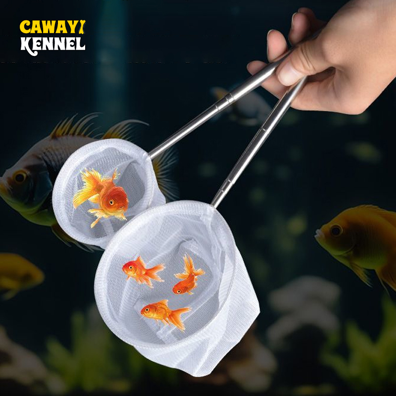 Aquarium Fish Trap - Square Round Stainless Steel Handle Aquarium