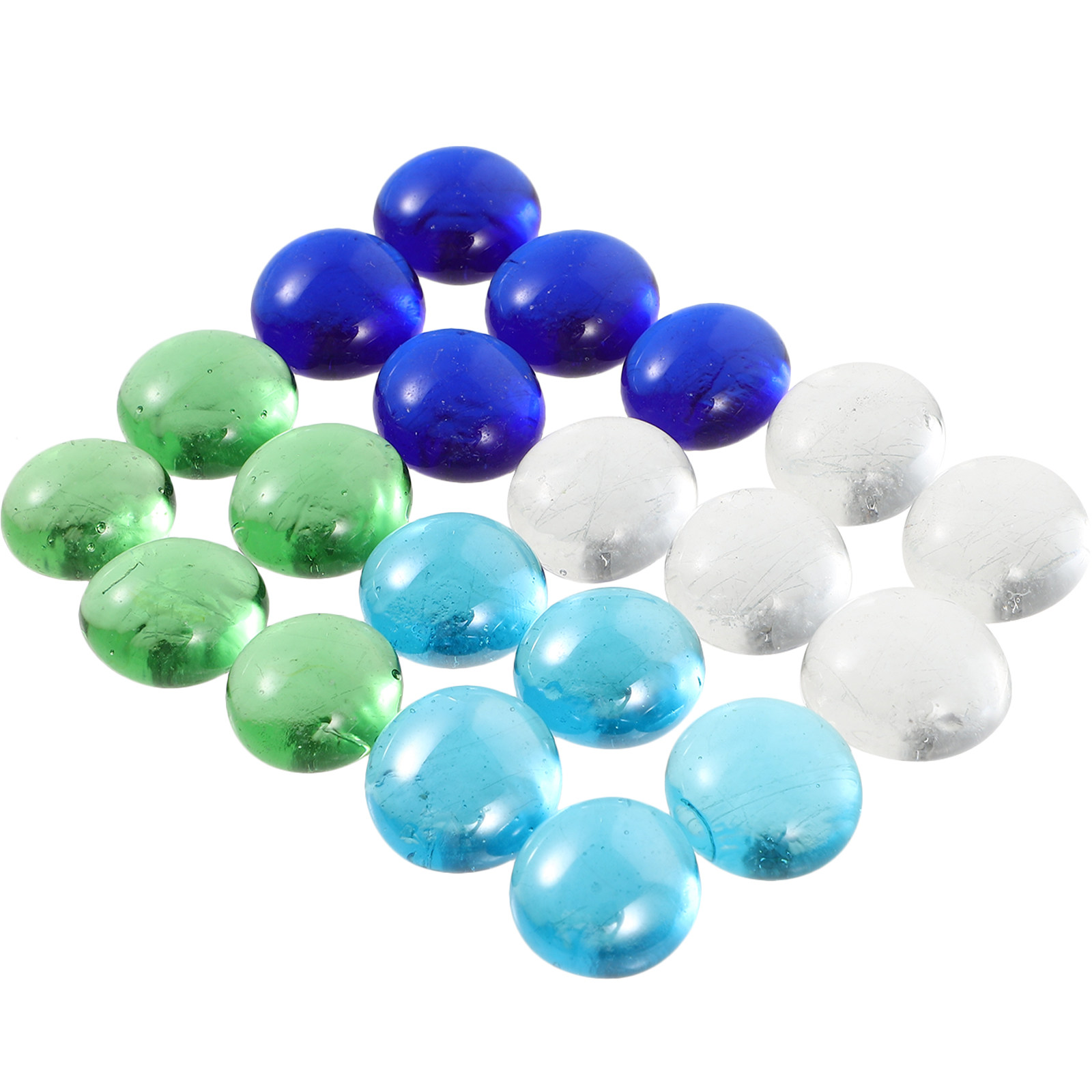 Aquarium Fish In Pond - 1Set Vibrant Colorful Glass Beads Flat