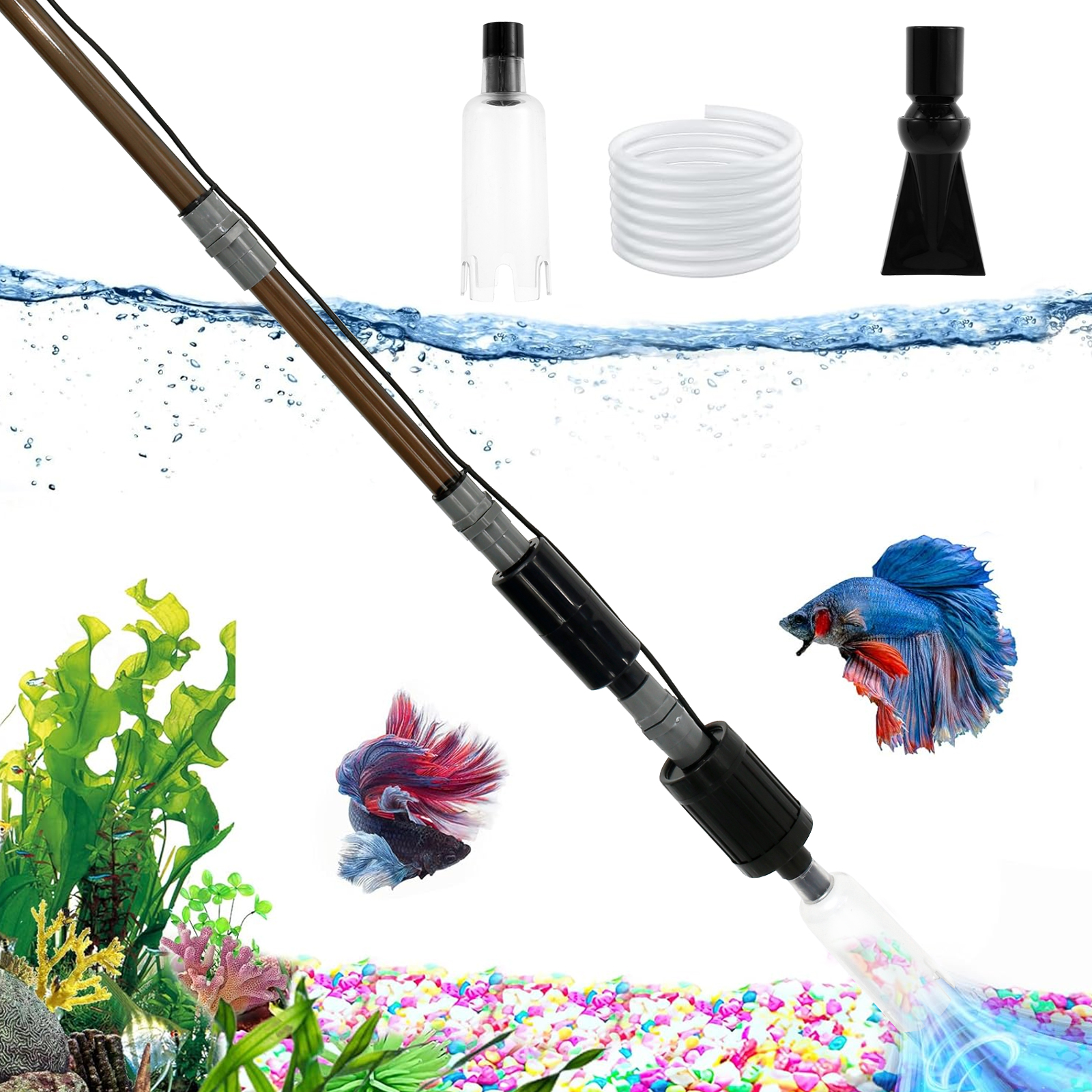 10W 6 In 1 USB Aquarium Water  - огляд і ціна Gravel Vacuum Cleaner