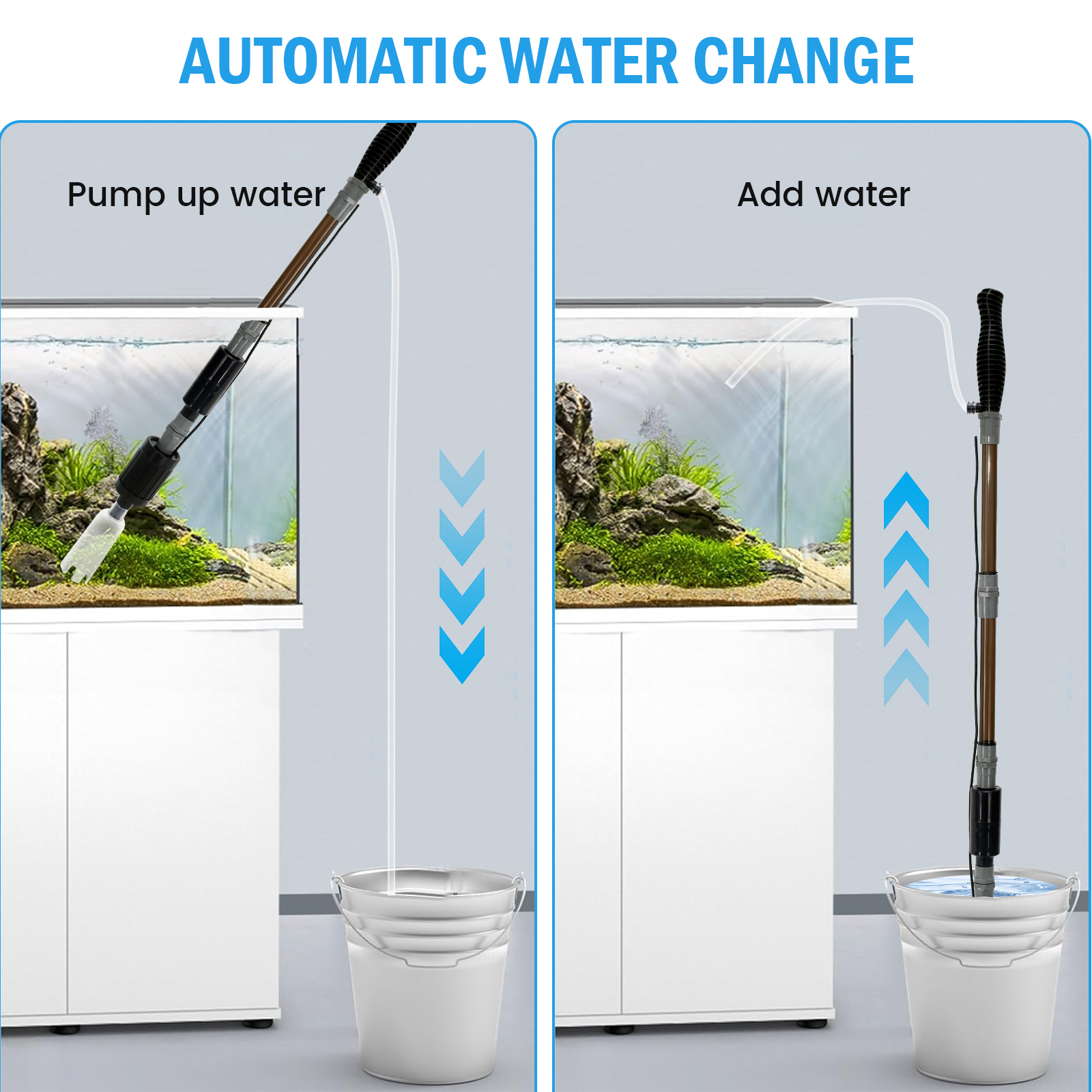 10W 6 In 1 USB Aquarium Water  - огляд і ціна Gravel Vacuum Cleaner