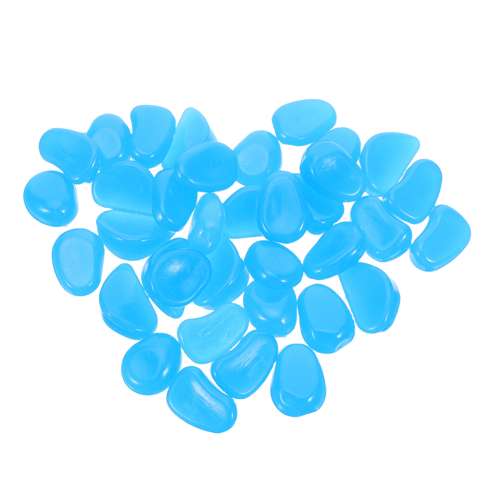 50Pcs Glow-in-Dark Pebbles Blu - огляд і ціна Aquarium Decoration Rock
