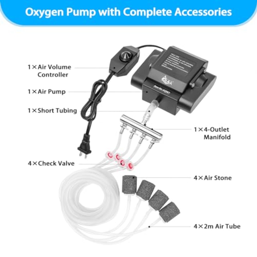 Powerful Aquarium Air Pump Adj - огляд і ціна Aquarium Fish In Pond