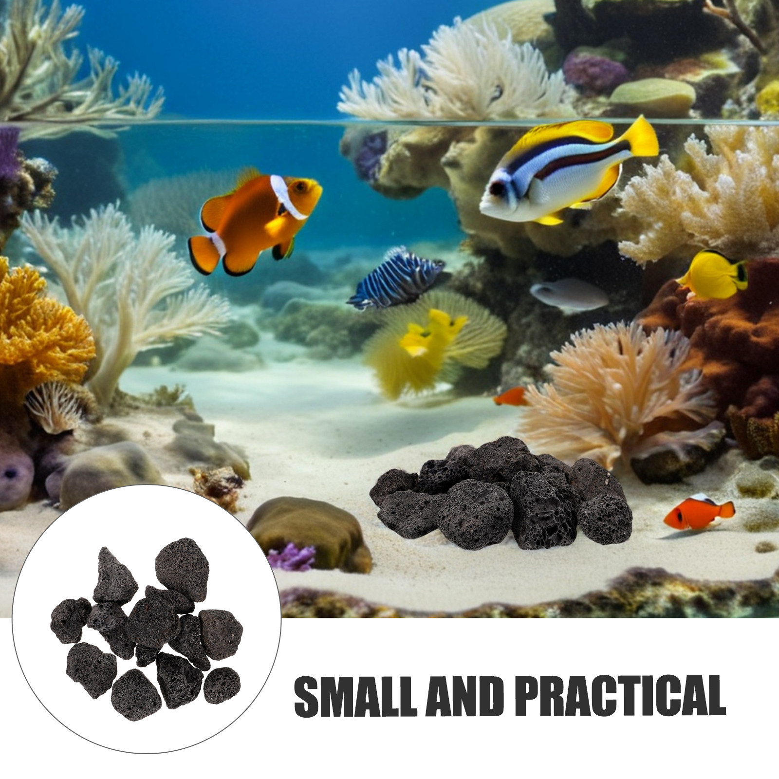 1Pack Small Volcanic Rocks Col - огляд і ціна Aquarium Decoration Rock