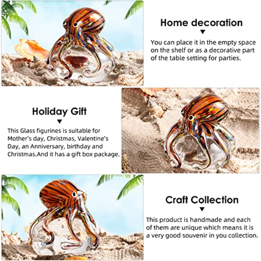 Hand Blown Glass Octopus Figur - огляд і ціна Aquarium Fish Japan
