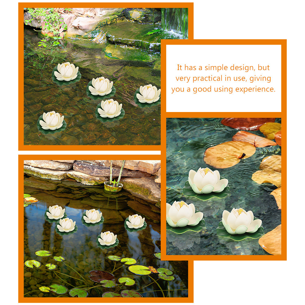 6Pcs Artificial Lotus Flower D - огляд і ціна Aquarium Fish In Pond