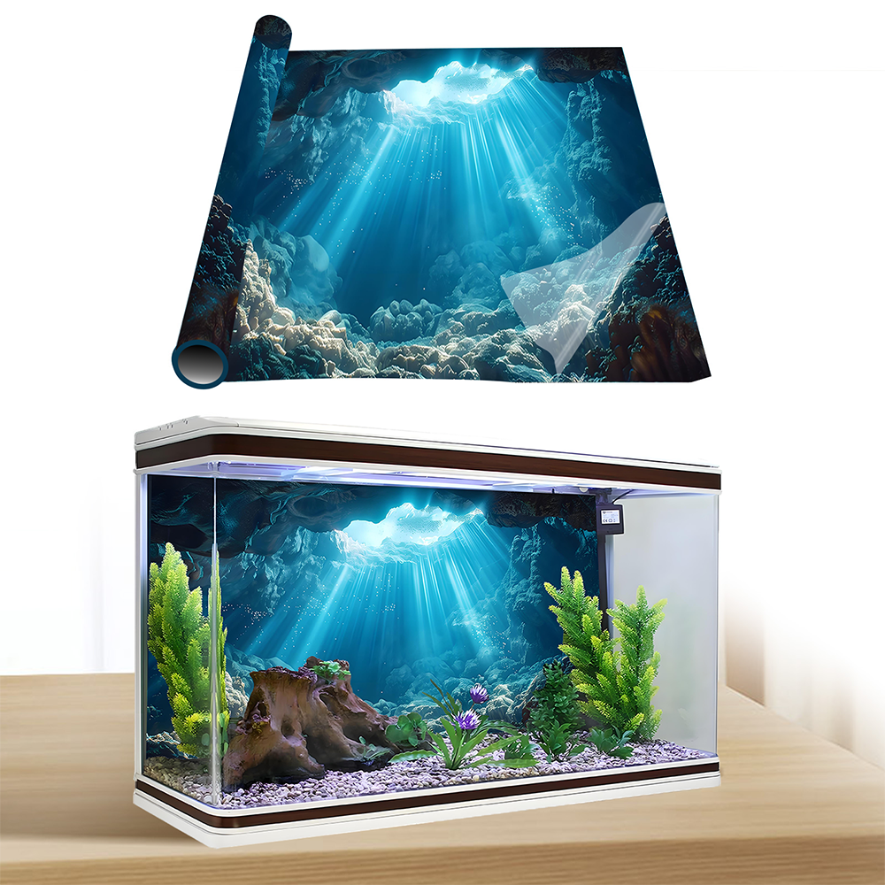 Sunshine Cave，Fish tank backgr - огляд і ціна Aquarium Fish Poster