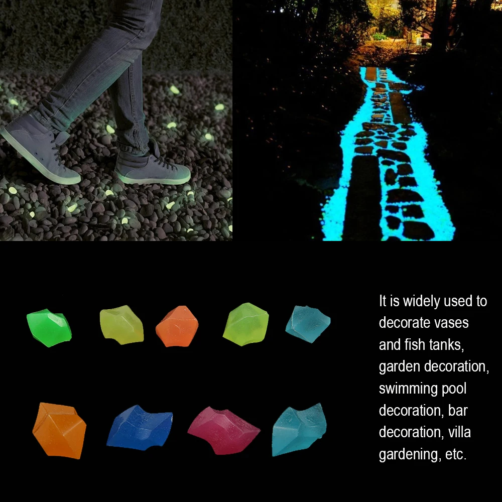300Pcs Glow Rocks in The Dark  - огляд і ціна Aquarium Decoration Rock