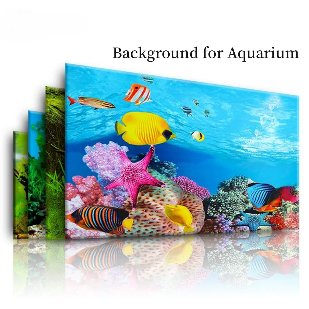 Background Aquarium 3D Sticker - огляд і ціна Aquarium Fish Poster