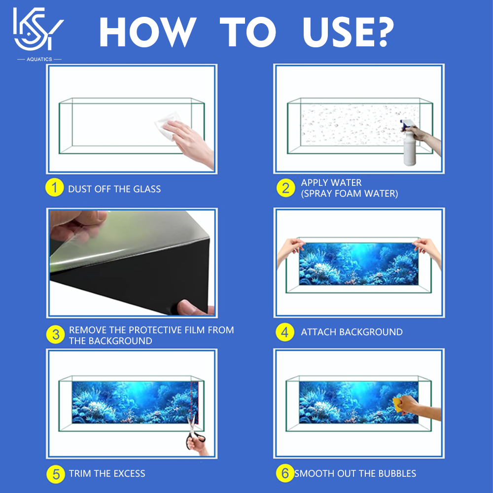 Thick Self-Adhesive Aquarium B - огляд і ціна Aquarium Fish Poster