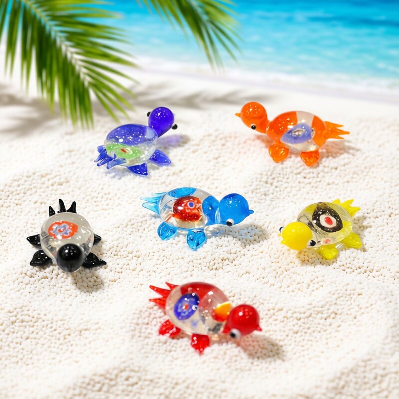 1pc Mini Glass Turtle Figurine - огляд і ціна Aquarium Fish Japan