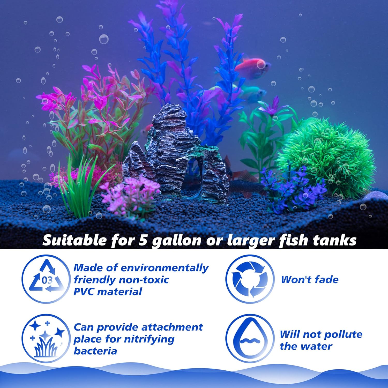 Aquarium Decor Set: Plastic Pl - огляд і ціна Aquarium Decoration Rock