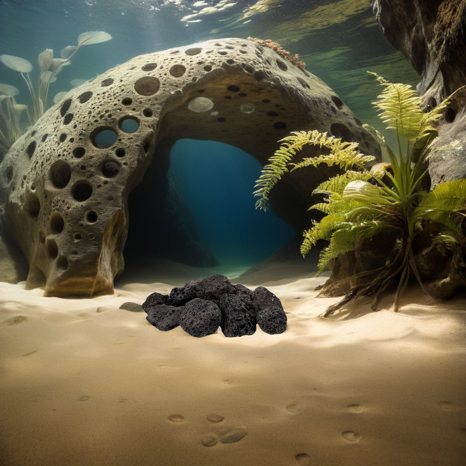 1Pack Small Natural Volcanic L - огляд і ціна Aquarium Decoration Rock
