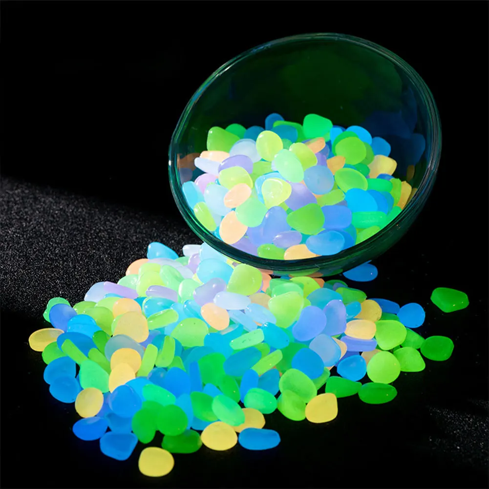 100Pcs Pebbles Glow In The Dar - огляд і ціна Aquarium Decoration Rock