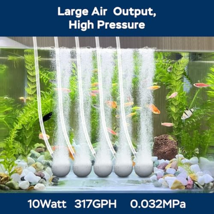 Aquarium Air Pump 3W/6W/10W Su - огляд і ціна Aquarium Fish In Pond