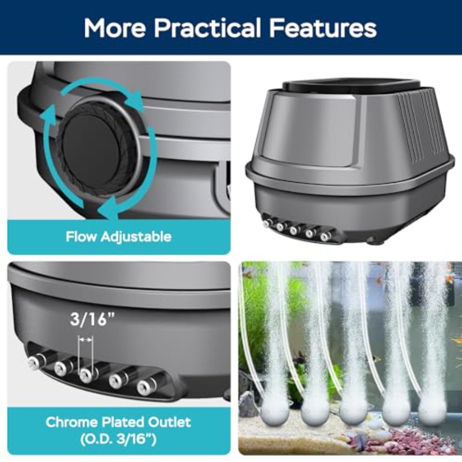 Aquarium Air Pump 3W/6W/10W Su - огляд і ціна Aquarium Fish In Pond